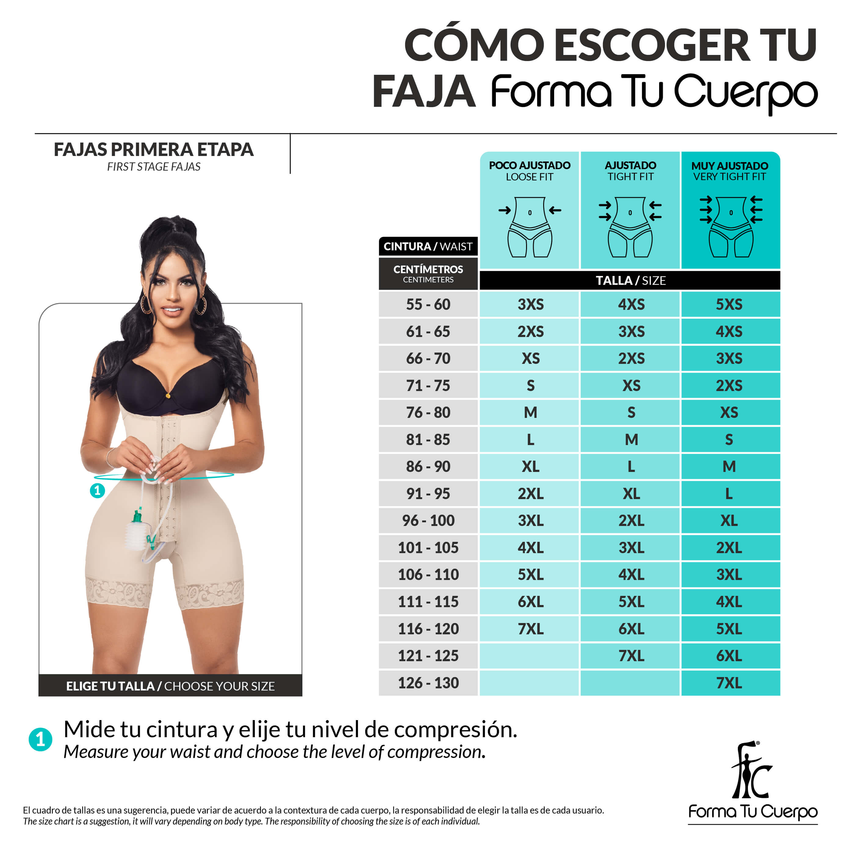 FAJA MOLDEADORA CON BROCHES - MEDIANA COMPRESIÓN ( REF. C-002 )