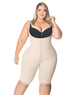 Faja reloj de arena hasta la rodilla con tiras, broche central y cremallera perineal ( Ref. O-021 )