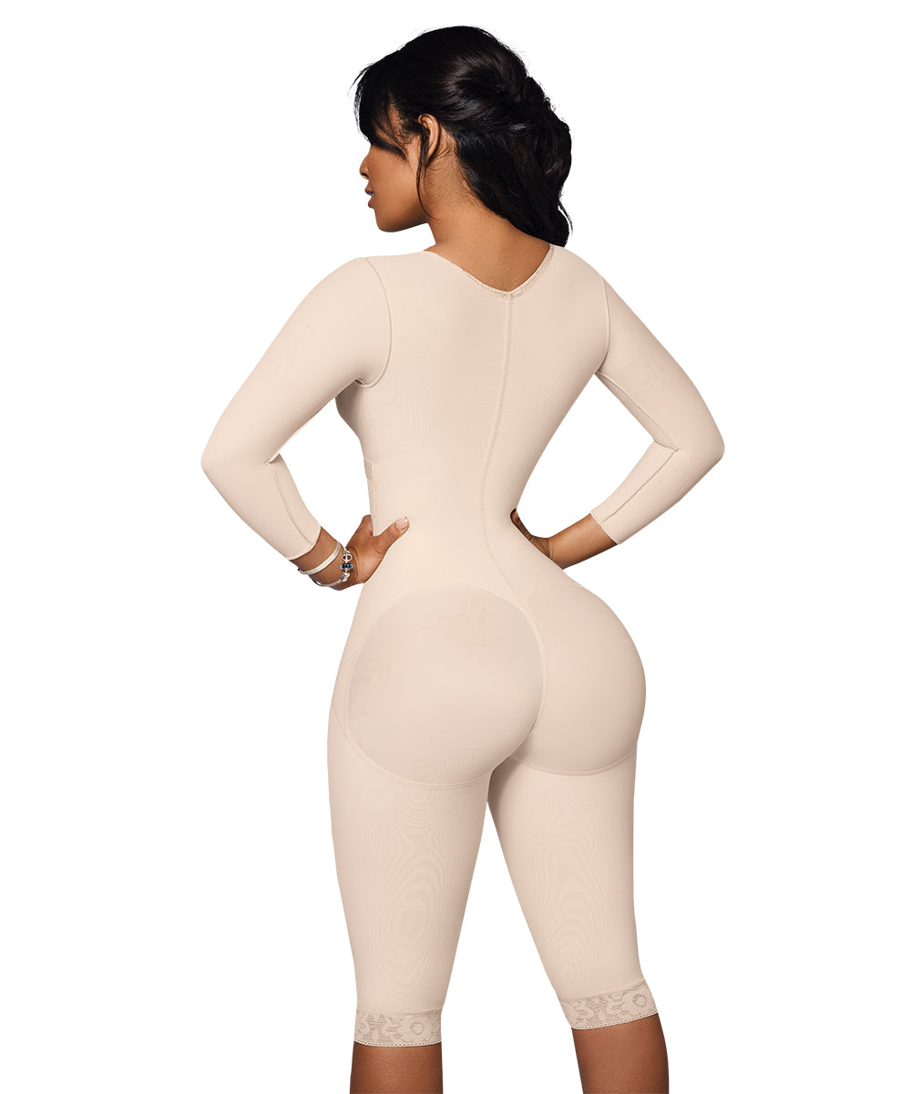 Full body post-surgical girdle: Shaped from torso to legs: Ideal for daily use and postpartum (Ref. O-102)