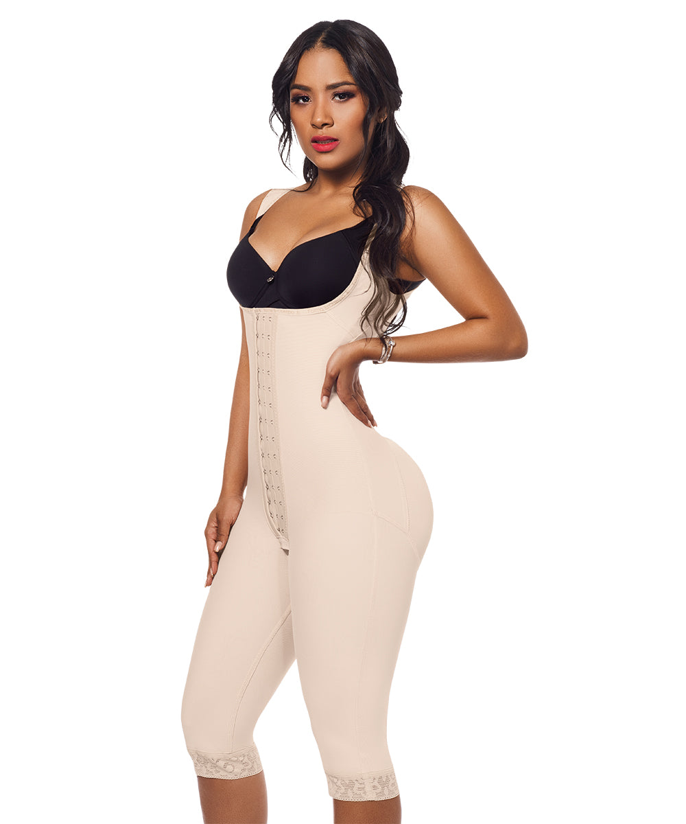 Faja Colombiana Knee-Length para Jeans | Hourglass Fit & Cold Weather Shaper (Ref O-523)