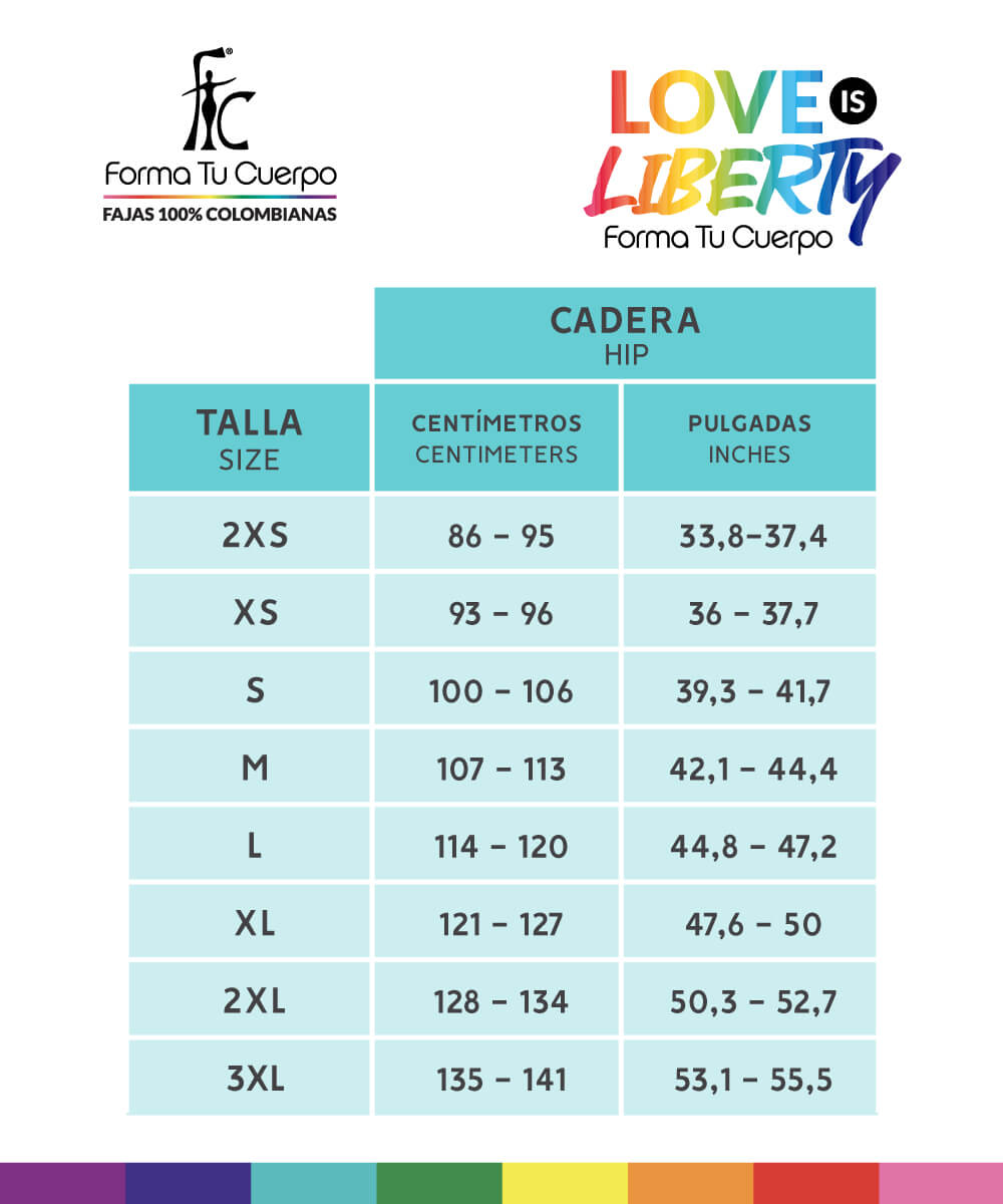 Faja tipo short invisible, Love is Liberty – L-045