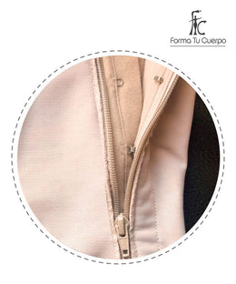 Faja para vestidos estilo strapless con control de abdomen, media pierna y cremallera lateral ( Ref. O-050 )