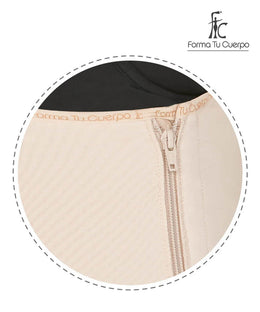 Faja moldeadora control abdomen - media pierna con tiras y cremallera lateral (Ref. O-010 / O-016)